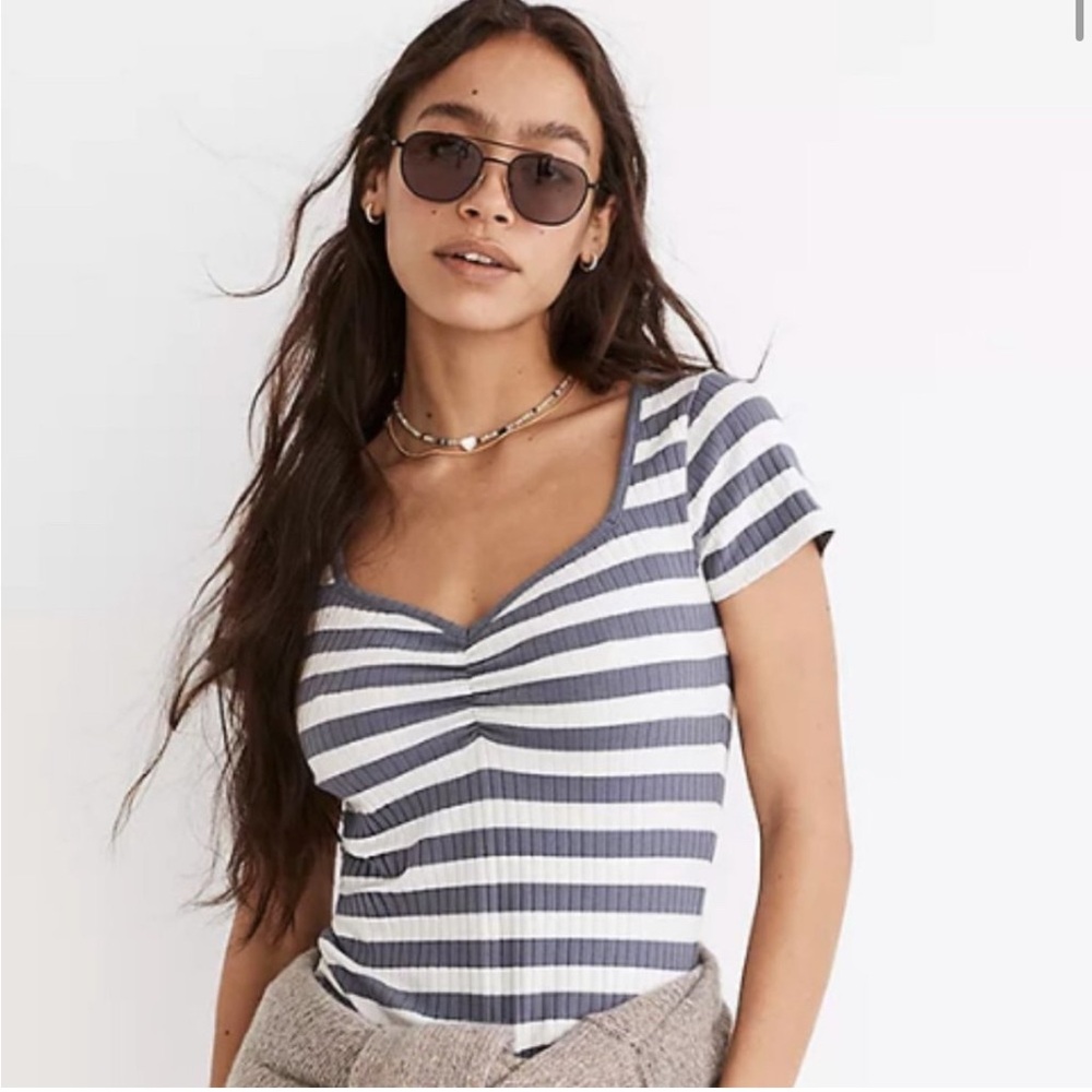 Madewell Ribbed Sweetheart Tee